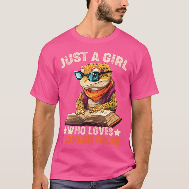 Camiseta Leopard Gecko, un Chica que ama a Geckos (Anverso)