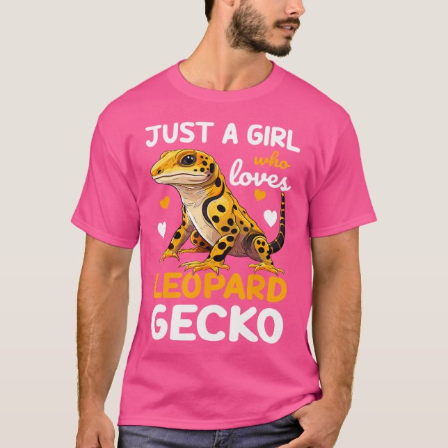Camiseta Leopard Gecko, un Chica que ama a Geckos (Anverso)