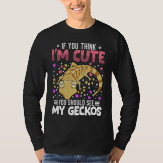 Camiseta Leopard Geckos Heart Valentine's Day Animal For Wo