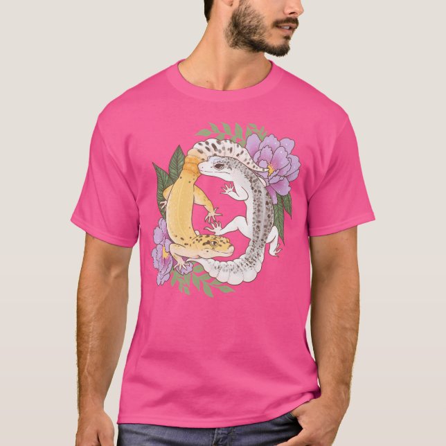 Camiseta Leopard Geckos Y Peony (Anverso)