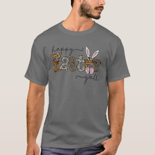 Camiseta Leopard Happy Easter Y'all Easter Egg Hung