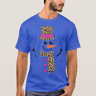 Camiseta Leopard Happy Frozen Snowman Funny Chirstmas Costu