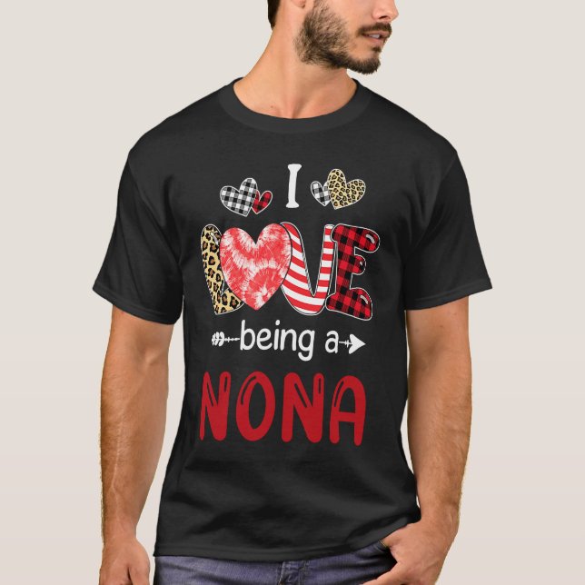 Camiseta Leopard Happy Mother's Day I Love Being A Nona Buf (Anverso)