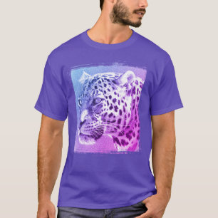Camiseta Leopard Head Modern Elegant Purple Template