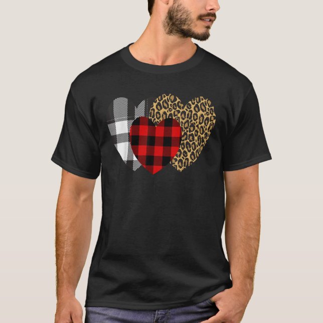 Camiseta Leopard Heart Buffalo Rojo Negro Corazón Ventilado (Anverso)