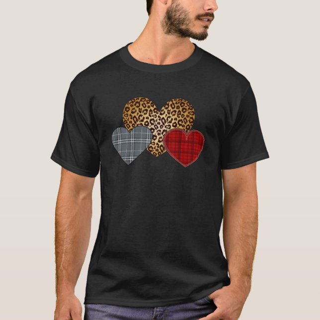 Camiseta Leopard Heart Buffalo Rojo Negro Corazón Ventilado (Anverso)