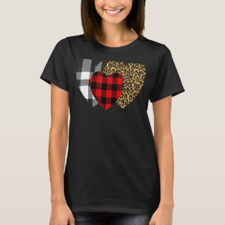 Camiseta Leopard Heart Buffalo Rojo Negro Corazón Ventilado