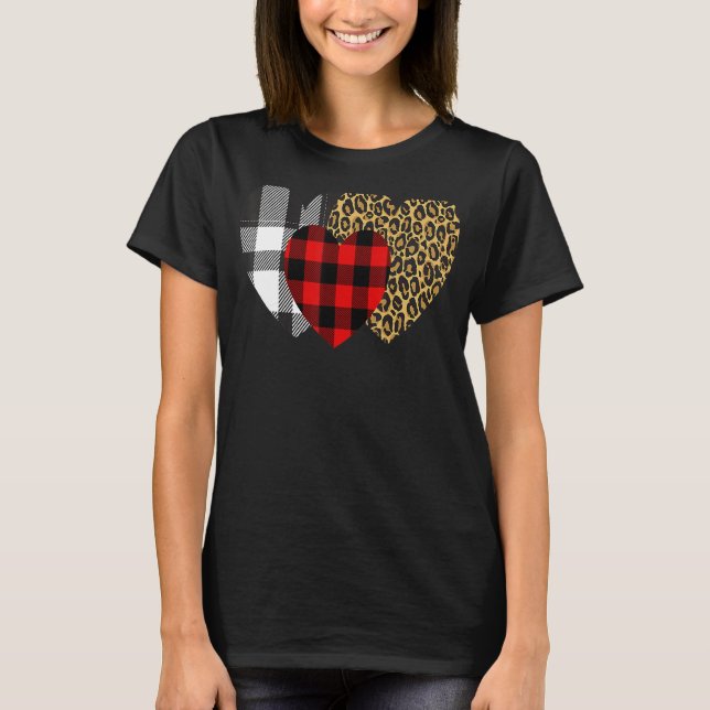 Camiseta Leopard Heart Buffalo Rojo Negro Corazón Ventilado (Anverso)