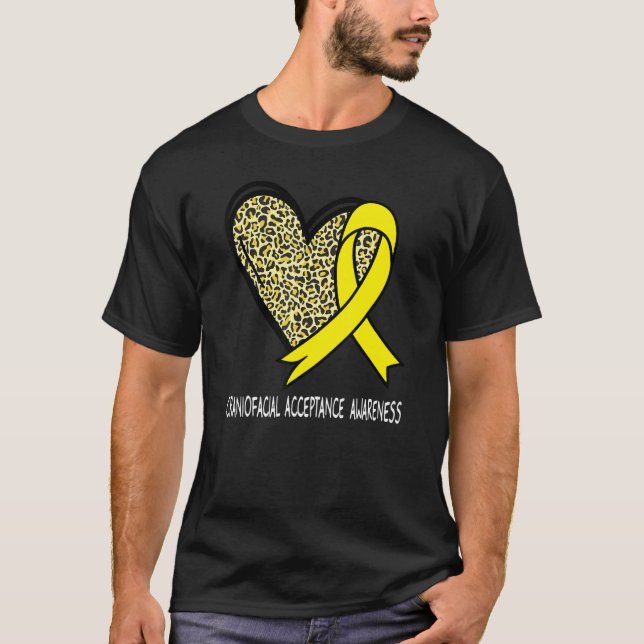 Camiseta Leopard Heart Craniofacial Acceptance Awareness Ye (Anverso)