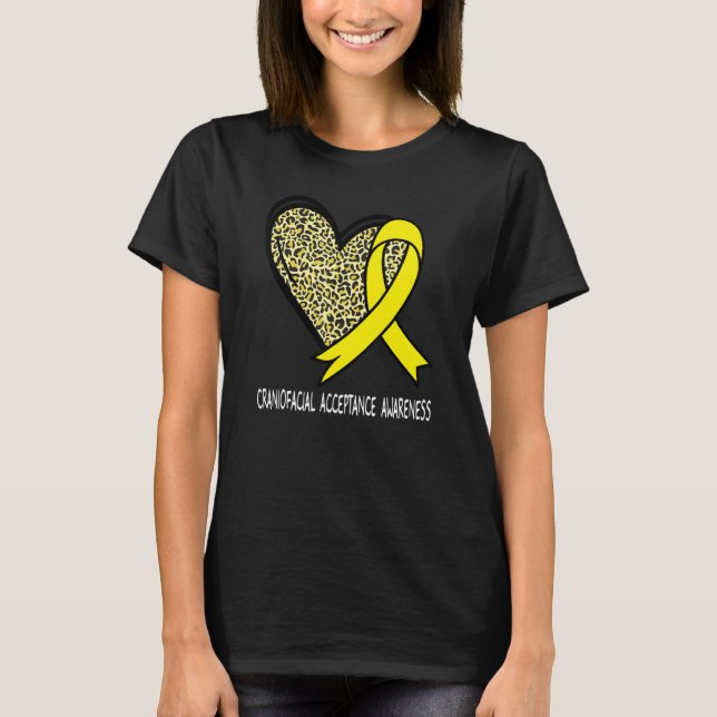 Camiseta Leopard Heart Craniofacial Acceptance Awareness Ye (Anverso)