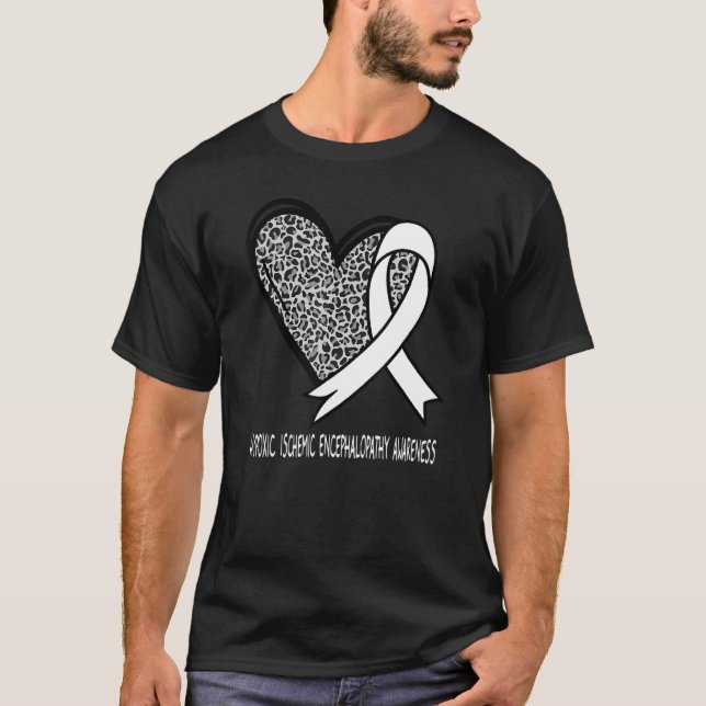 Camiseta Leopard Heart Hypoxic Ischemic Encephalopathy Awar (Anverso)