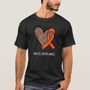 Camiseta Leopard Heart Merkel Cell Carcinoma Sensibilizació