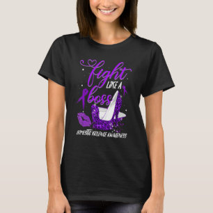 Camiseta Leopard Heels lucha como un jefe de la violencia d