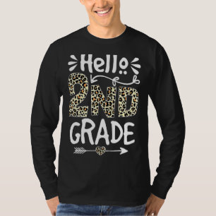 Camiseta Leopard Hello Estudiante De Segundo Grado De Maest