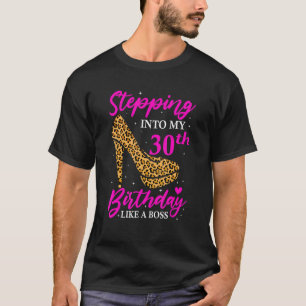 Camiseta Leopard High Heel entra en mi 30 cumpleaños W