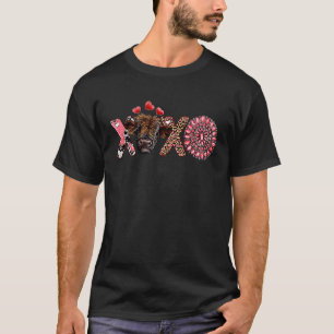 Camiseta Leopard Highland Cow Gemstone Carga De Amor Occide