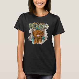 Camiseta Leopard Highland Cow Un Poco Moody Western F