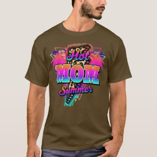 Camiseta Leopard Hot Mom Summer, Mother Vacation Beach Summ