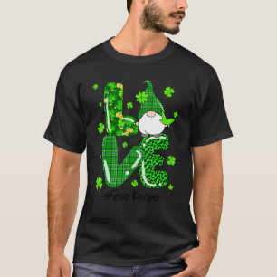Camiseta Leopard Irish Green Plaid Zoo Keeper Gnome St Patr