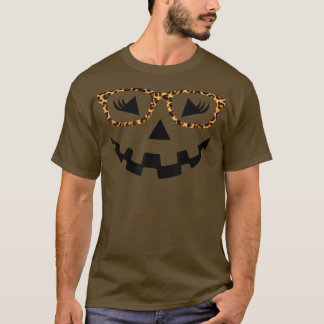 Camiseta Leopard JackOLantern Face glasse Pumpkin Eyelashes
