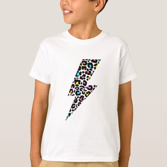 Camiseta leopard, lightning bolt, leopard print  (Anverso)