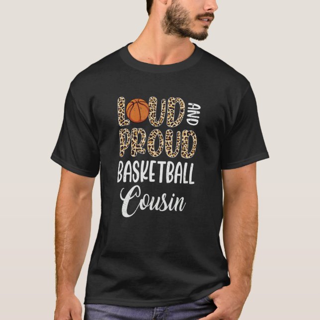 Camiseta Leopard Loud Proud American Basketball Cousin Fami (Anverso)