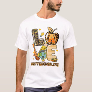 Camiseta Leopard Love Art Teacher Life De Nuevo A La Escuel