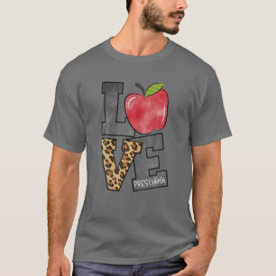 Camiseta Leopard Love Estudiantes De Enseñanza Preescolar D