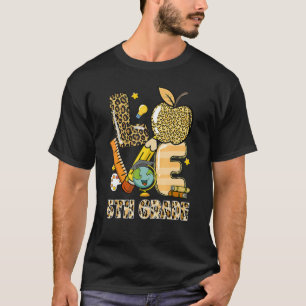 Camiseta Leopard Love Teaching Five Grave Back To School Te