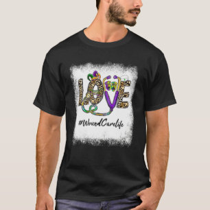 Camiseta Leopard Love Wound Care Life Stethoscope Nurse Mar
