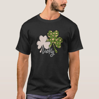 Camiseta Leopard Lucky Charm Irish Shamrock St. Patrick