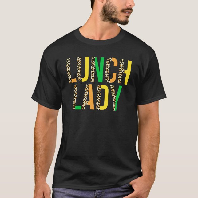 Camiseta Leopard Lucky Lunch Lady St Patrick's Day Cafeteri (Anverso)