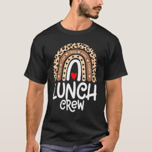 Camiseta Leopard Lunch Crew Group Coincidencia Escuela Cafe