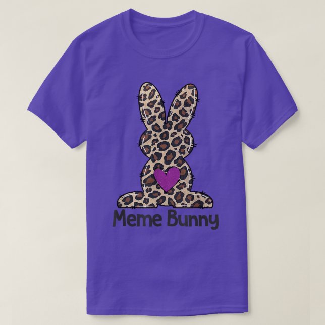Camiseta Leopard Meme Semana Santa Conejo Meme Vida Feliz P (Diseño del anverso)