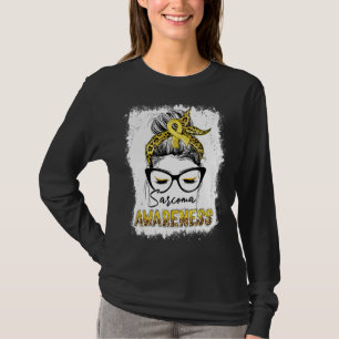 Camiseta Leopard Messy Bun Sarcoma Sensibilización Cinta am