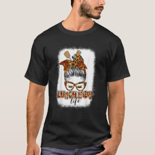 Camiseta Leopard Mesy Bun Lunch Lady Bendeció A La Señora D