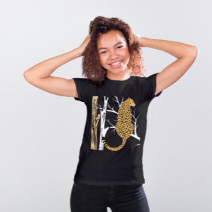 Camiseta Leopard Moda Tree-Top Style Black