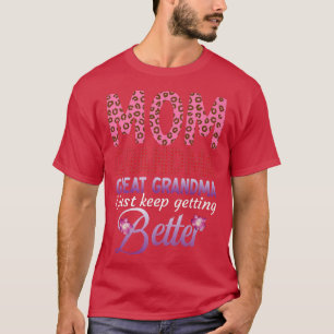 Camiseta Leopard Mom Grandma Great Grandma Yo Sólo Sigo Gan