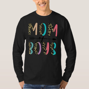 Camiseta Leopard Mom Of Boys From Son Día de la Madre Birth