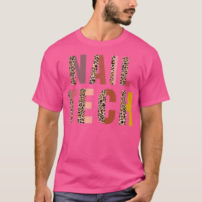 Camiseta Leopard Nail Hustler Nail Technician Drill Guay (Anverso)