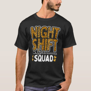 Camiseta Leopard Night Shift Nurse Squad Leo Enfermería App