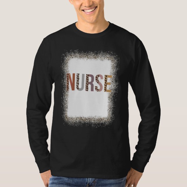 Camiseta Leopard Nurse Apreciación de los trabajadores sani (Anverso)