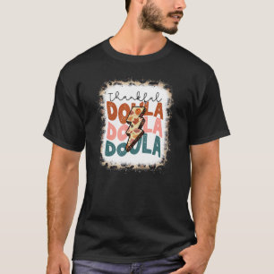 Camiseta Leopard One Thankful Doula Blessla Doula Fall