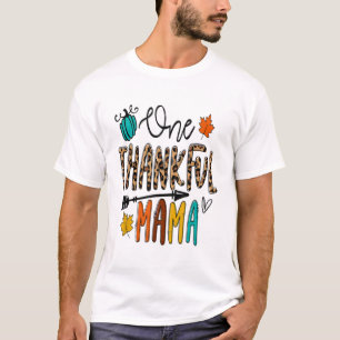 Camiseta Leopard One Thankful Mama Funny