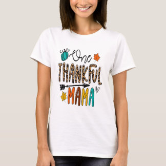 Camiseta Leopard One Thankful Mama Funny