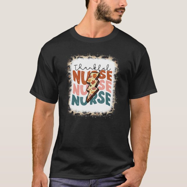 Camiseta Leoparđ One Thankful Nurse Blessed Nurse Fall Than (Anverso)