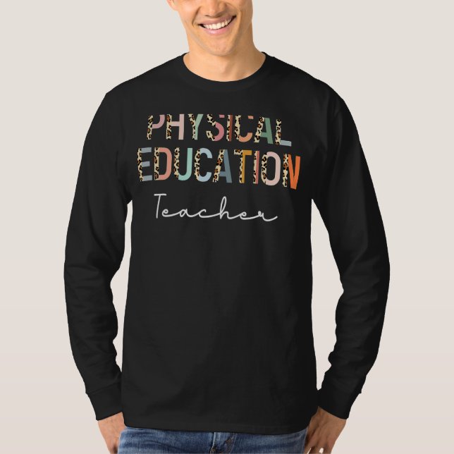 Camiseta Leopard Pe Teacher De Vuelta A La Escuela De Educa (Anverso)