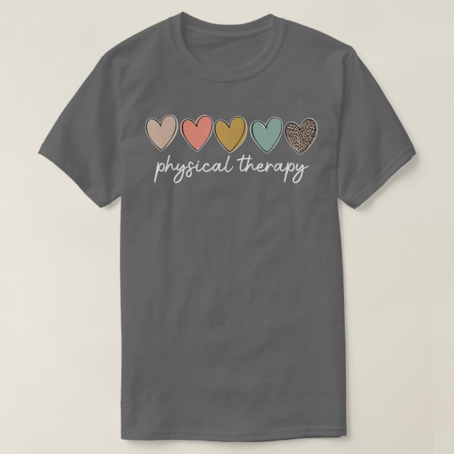 Camiseta Leopard Physical Therapy Heart Love PT Therapist M (Diseño del anverso)