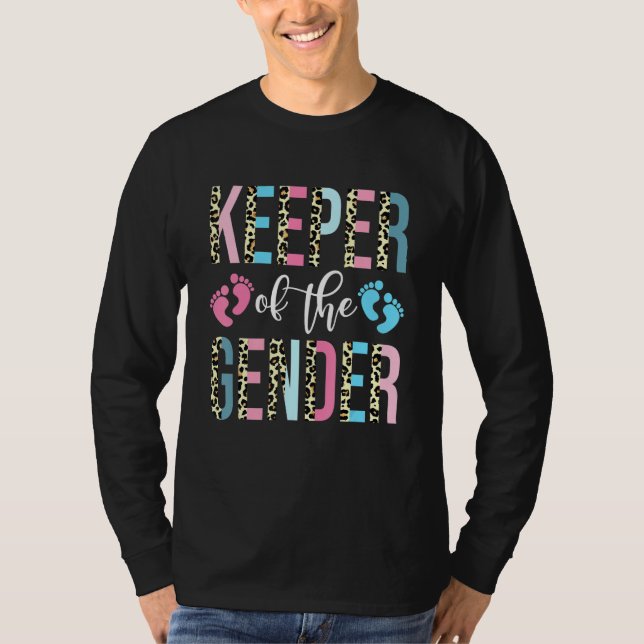 Camiseta Leopard Pink Or Blue Cute Keeper Of Gender Design (Anverso)