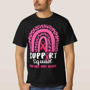 Camiseta Leopard Pink Rainbow Support Squad Mama Cancer A